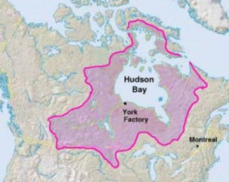 Il territorio gestito dalla Hudson's Bay Company
