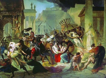 Il sacco di Roma ad opera di Genserico e i suoi Vandali nel 455, dipinto da Karl Briullov