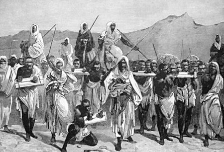 nL41 - schiavitu - schiavi neri condotti dai padroni berberi