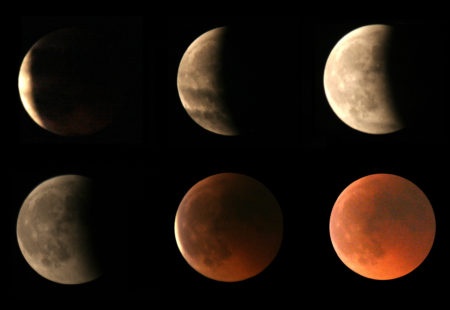Eclissi lunare osservata a Lecco nel 2011