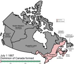 Evoluzione animata dei confini e dei nomi delle province e dei territori del Canada